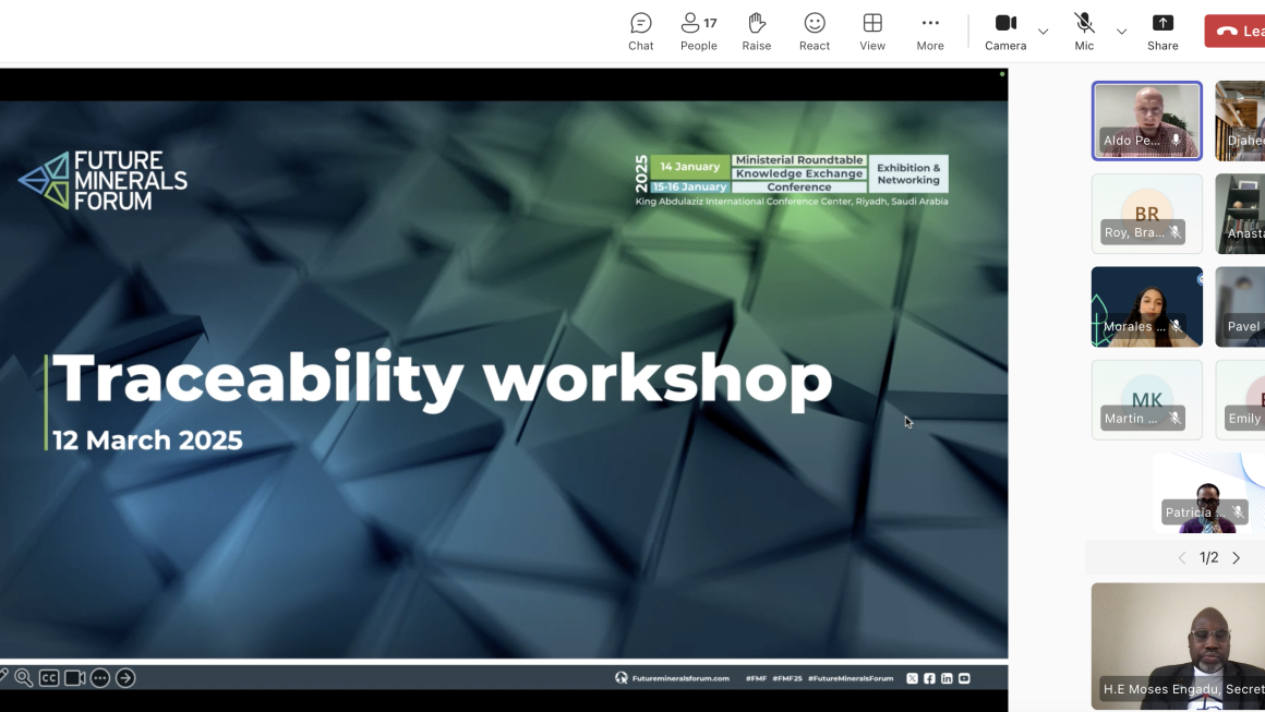 AMSG Secretary-General addresses the Future Minerals Forum Traceability Workshop