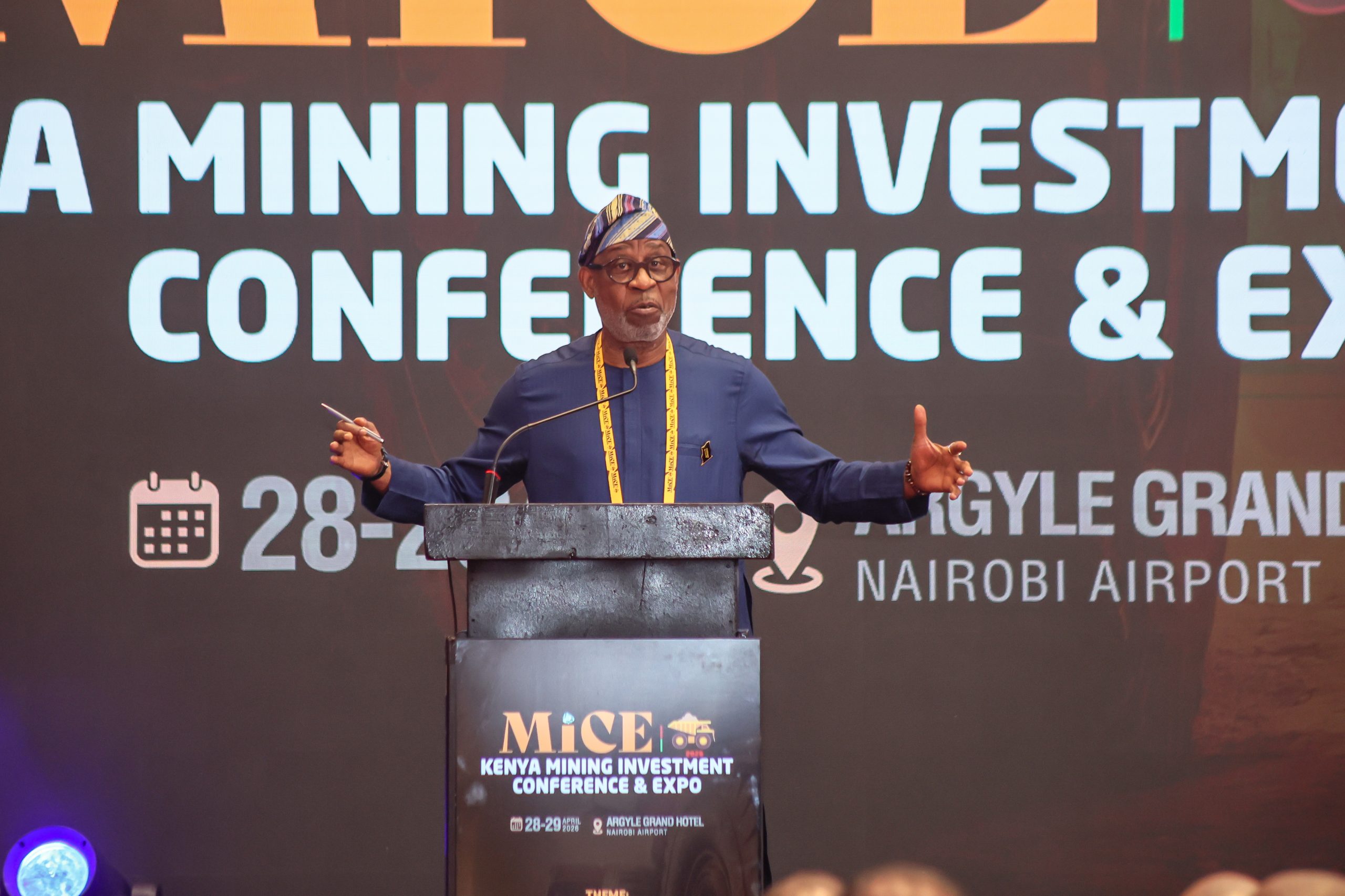 H.E. Dr. Oladele Henry Alake addressing delegates at the Kenya Mining Investment Conference and Exhibition 2026 in Nairobi, Kenya