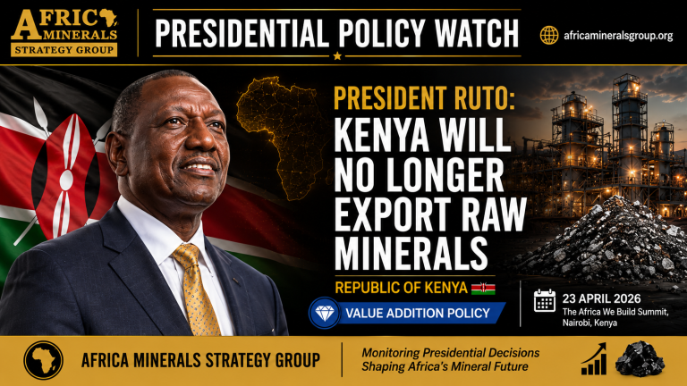 President Ruto Presidential Policy Watch Kenya raw minerals export ban value addition policy