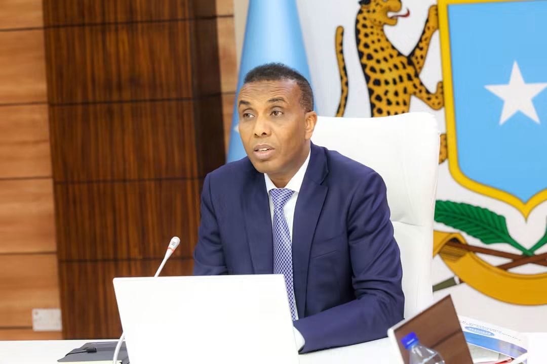 Prime Minister Hamza Abdi Barre chairing the Council of Ministers meeting in Mogadishu